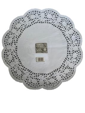 Serwetki okrągłe BIAŁE - śr.36cm - 100szt.